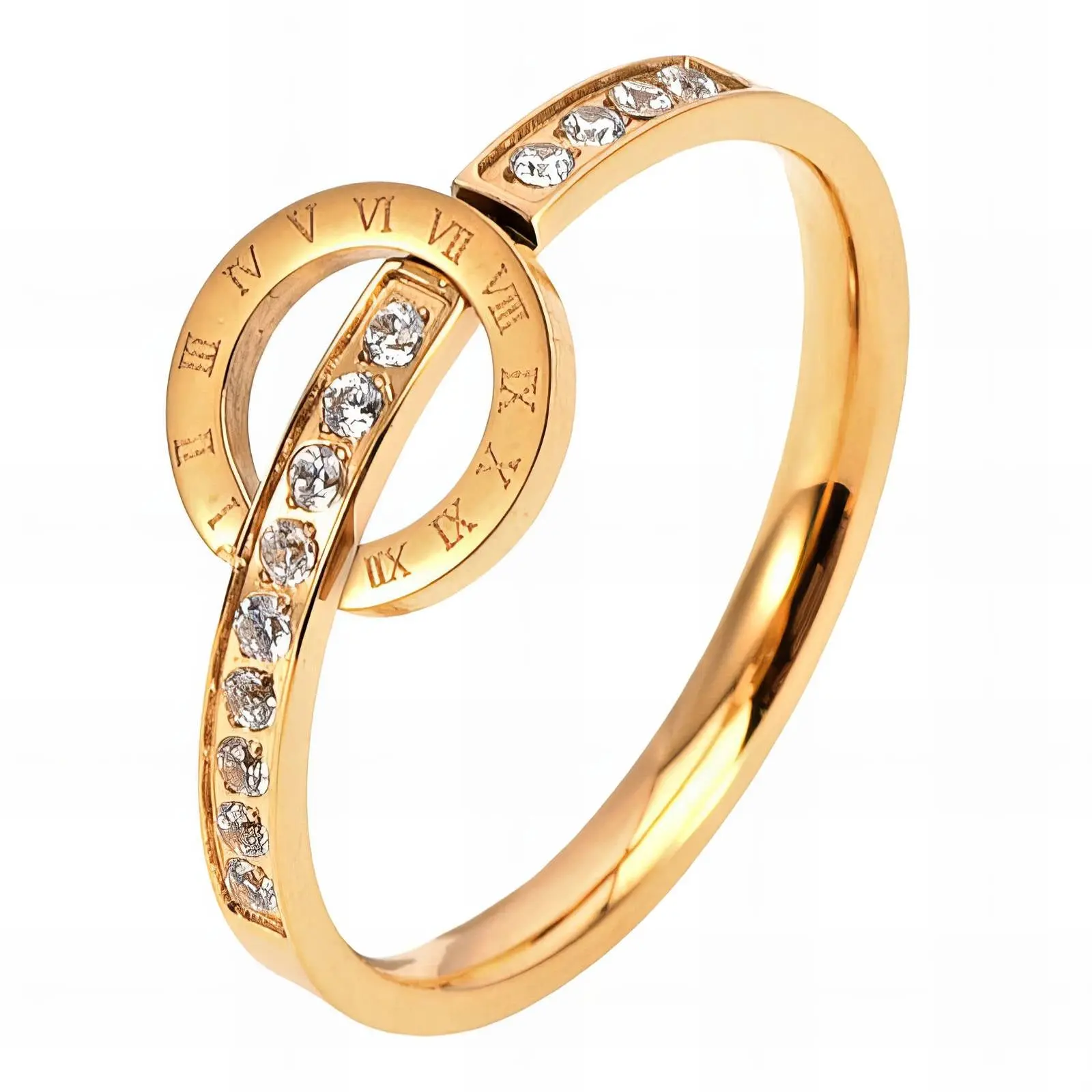 Waterproof Ring, 18K Gold Plated Steel