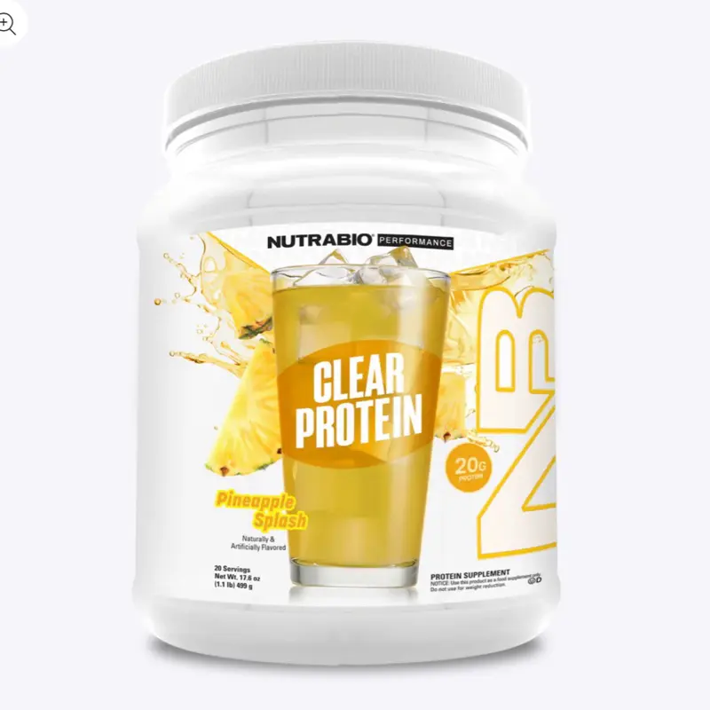 Nutra Bio Pineapple Splash Clear Protein Beverage  Drink Sport