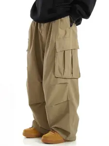 tiktok freeship Men’s Cargo  – Loose Fit Full-Length , Elastic Waist, Pockets, Casual Fashion, Jogging/Running, Outdoor, Retro Style athletic bottom slacks summer menswear work trouser baggy workout pant men