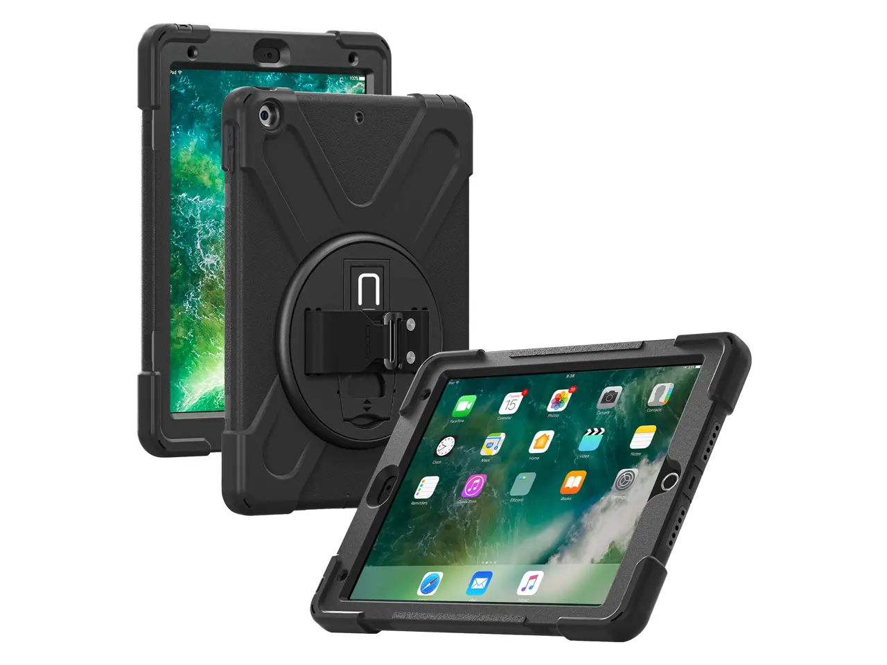CODi Rugged Case for iPad 9.7” (5th & 6th Generation) with Kickstand and Hand/Shoulder Strap