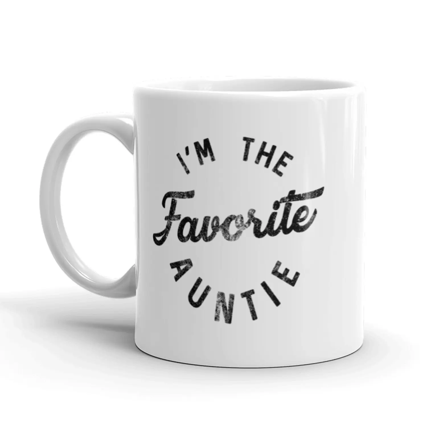 Favorite Auntie Coffee Mug Funny Niece Nephew Aunt Ceramic Cup - 11oz Funny Coffee Mugs Ceramic Printed Drinkware Cup