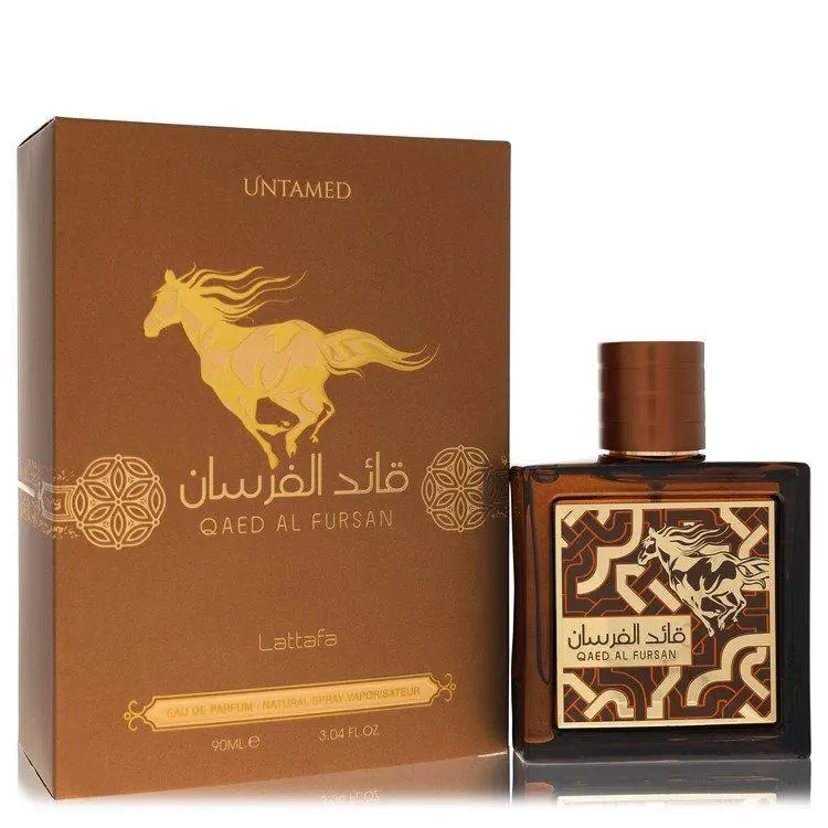Lattafa Qaed Al Fursan Untamed Eau De Parfum Unisex — Cinnamon, Cardamom, Mandarin, 3 oz (90 ml) | nutmeg, cinnamon perfume, caramel, cardamom perfume, lavender, cinnamon cardamom, cardamom mandarin, mandarin nutmeg, mandarin perfume, cinnamon fragrance
