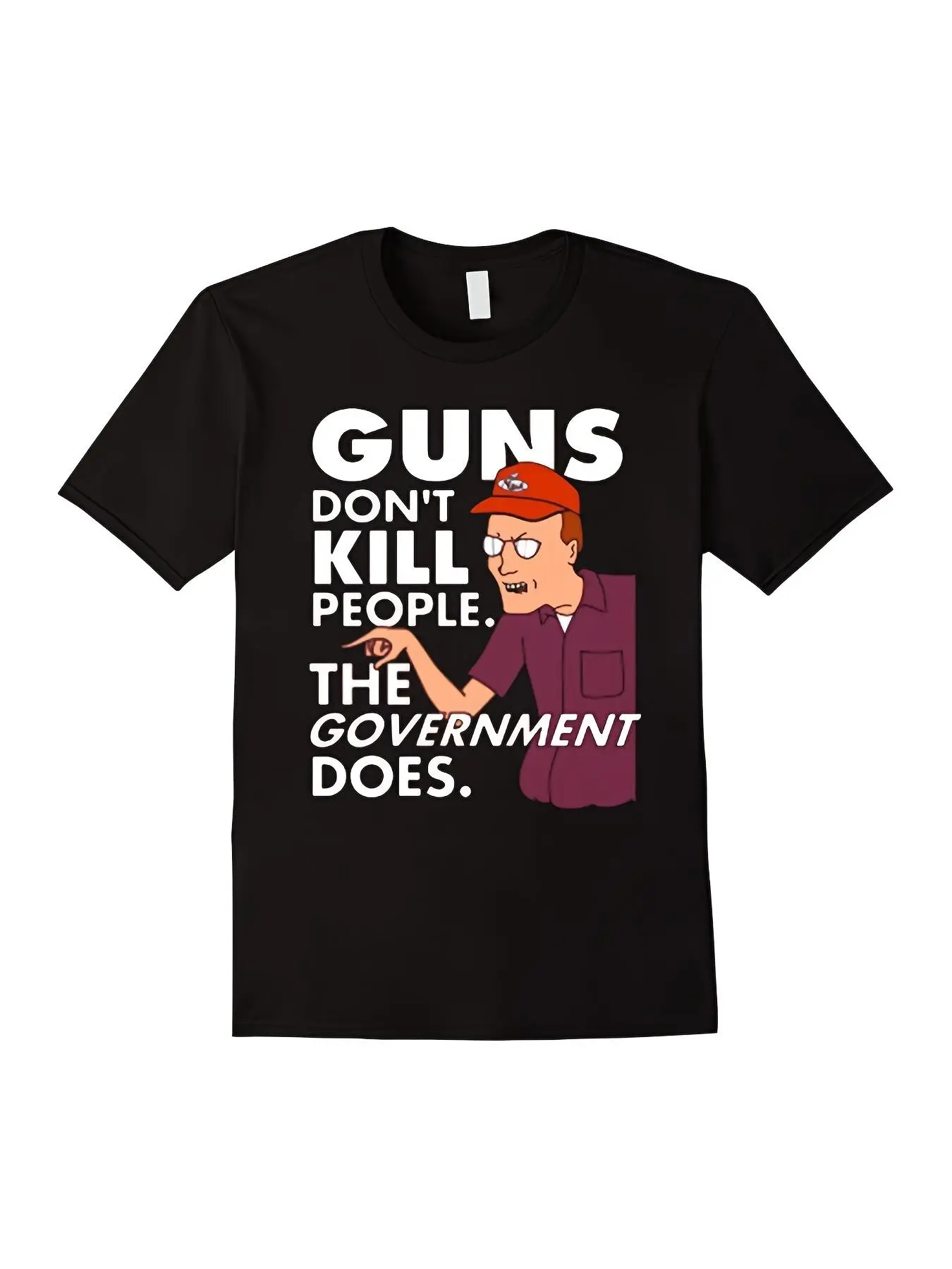 Guns Don't Kill People" Graphic Tee for Men - Premium Cotton, Classic Fit, Perfect Gift for Holidays & Casual Wear, Black,