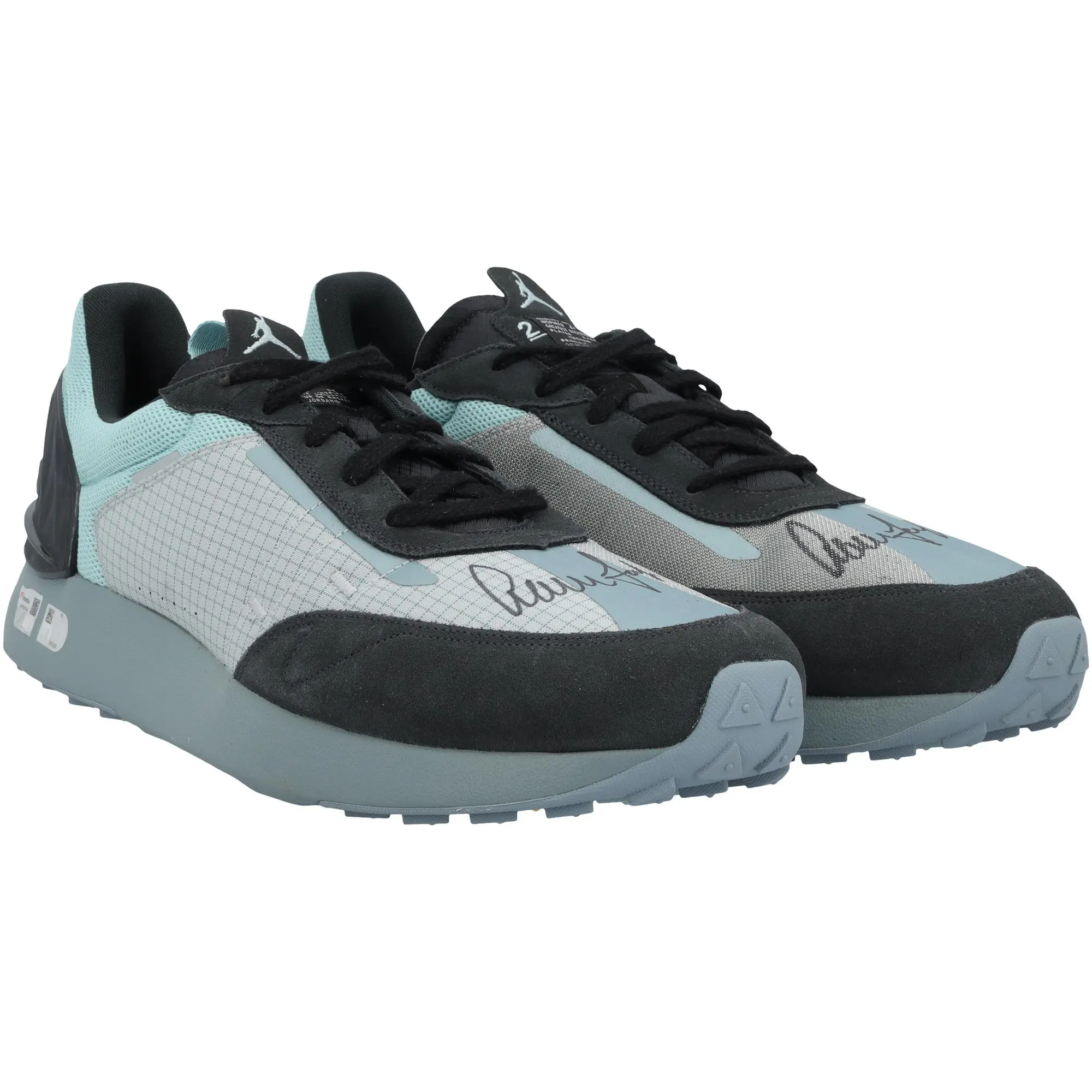 Aaron Judge New York Yankees Autographed Player-Issued Black and Teal Jordan Shoes from the 2024 MLB Season - Fanatics Authentic Certified