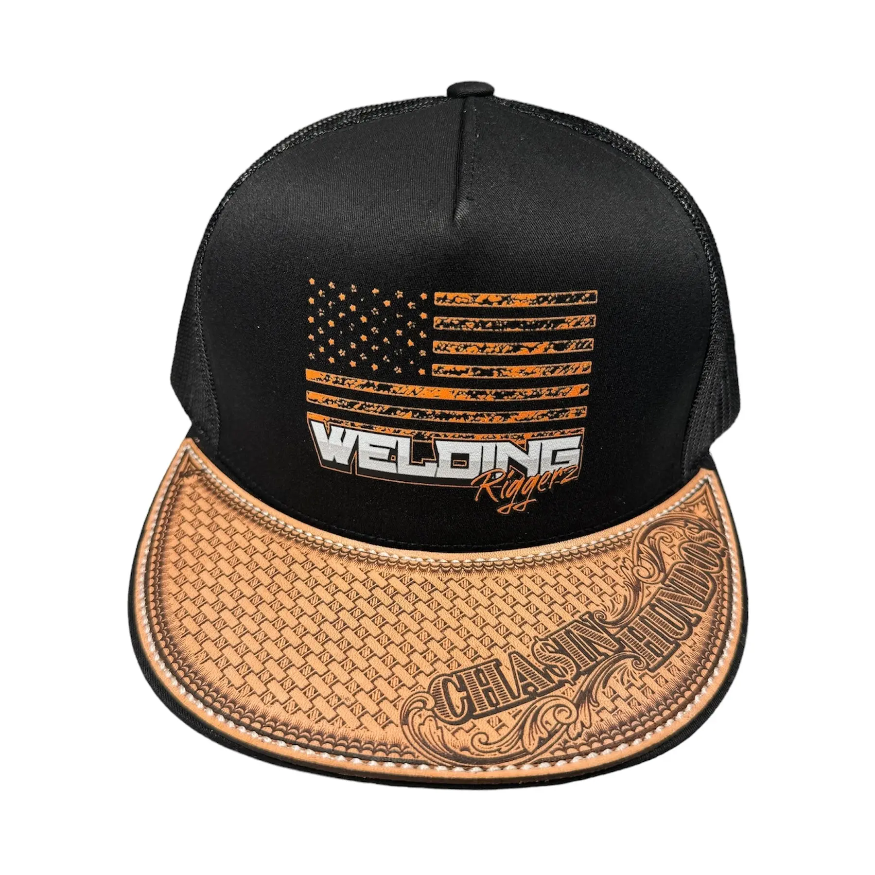 Chasin Hundos Leather Bill Hat Chasin Hundos Leather Bill Hat