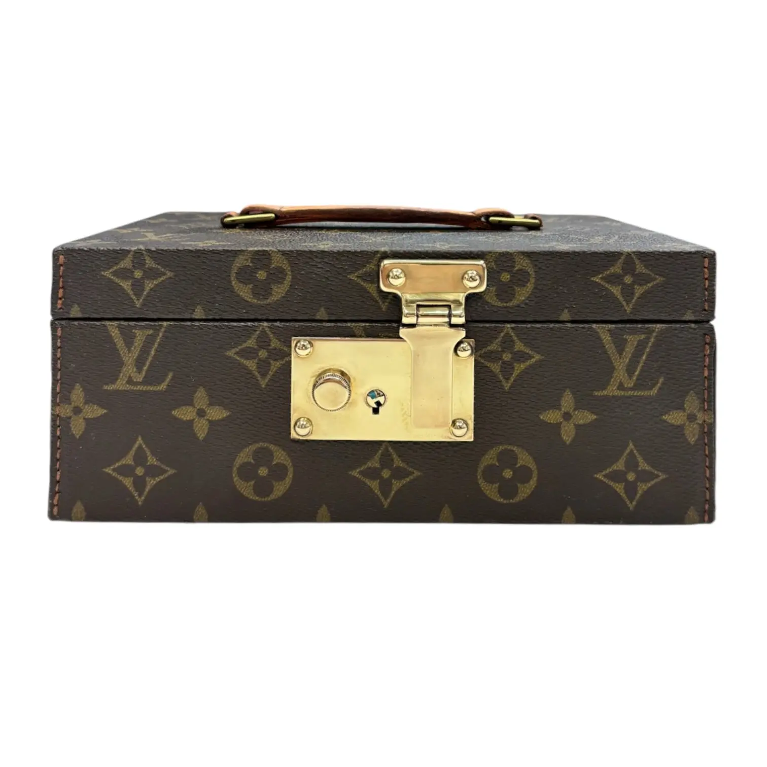 Pre-owned Louis Vuitton Coated Canvas Travel Bags Monogram Boite Jewelry Box