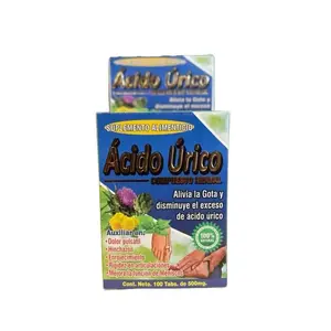 Acido Úrico Antioxidants - 100 Tablets 500mg - Alleviates Gout & Reduces Excess Uric Acid - Natural Supplement