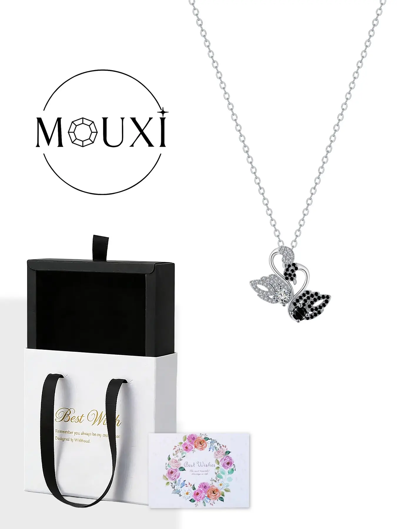 Dancing Swan Necklace Jewelry Series, Iconic Swan Necklace, Girls Valentine's Day Gift Mother's Day Gift, with Gift Box