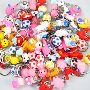 Cute Cartoon Character Keychain Set | Kawaii PVC Bag Charm Collection | Random Mixed Animal & Doll Key Rings | Colorful Gift Accessories for Backpack, Keys & Purse