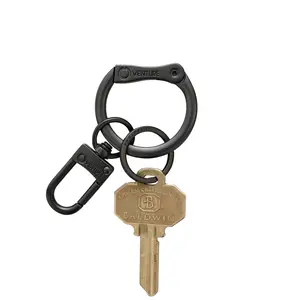 OVENTURE Men's Keychain - Sleek Matte Black O-Boy Keyring with Secure Clasp & Easy Clip Hook for Everyday Carry & Travel