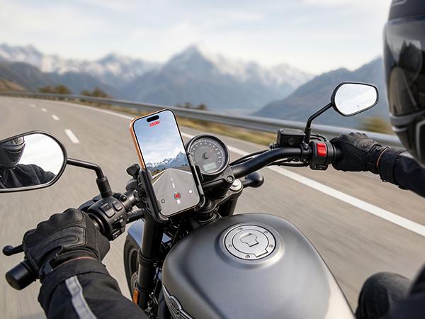 Lamicall Motorcycle Bike Phone Mount - [Upgrade Vibration Dampener] [Camera Friendly] Bike Phone Holder Handlebar Clamp, Bicycle Cell Phone Mount, iPhone 17 16 Pro Max, Galaxy S25 Ultra, 6-7.2" Phones