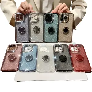 Bling Glitter Diamond Ring Holder Case For iPhone Protection Cellphone Phonecase Cover Accessories