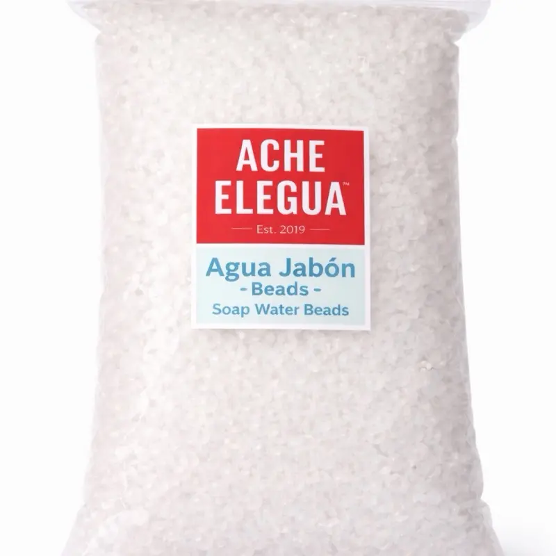 Ache Elegua Agua Jabón White Translucent Beads 1 Pound Bag Smooth Glossy Finish High-Quality for Bracelets Jewelry DIY Craft Projects Ideal for Beginners & Professionals