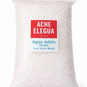 Ache Elegua Agua Jabón White Translucent Beads 1 Pound Bag Smooth Glossy Finish High-Quality for Bracelets Jewelry DIY Craft Projects Ideal for Beginners & Professionals