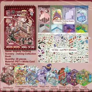 Slightly Thrilling Scenery-Making Collection Book 20 Sets DIY 3D Sticker Scenes for Adults & Kids Stress Relief & Personalization Gift Set