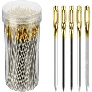 100pcs Size 24 Cross Stitch Needles Hand-Stitched Embroidery Sewing Needles for Cross Stitching