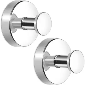 Suction Cup Hooks for Shower, No Drill Towel Hooks for Bathrooms, Bathroom Towel Holder, Hooks for Hanging Heavy Duty, Towel Holder for Bathroom Wall, Kitchen, Glass, Mirror(2pcs)