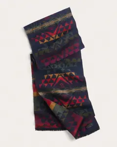 Pendleton Jacquard Scarf in Autumn Birch Navy