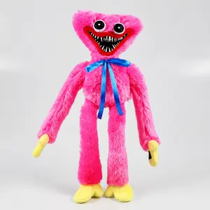 40cm Huggy Wuggy Plush Toy, Poppy Playtime Horror Game Fluffy Stuffed Doll, Soft Cuddly Collectible Peluche, Horror Game Merchandise for Kids Gift & Room Decor