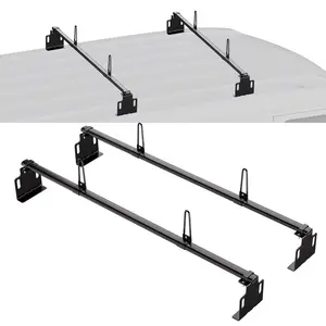 VEVOR Trailer Ladder Rack, 60 2 Crossbars Ladder Roof Rack, Heavy-duty Steel Van Roof Ladder Rack, 500 lbs Capacity Van Ladder Rack, Fit for Universal Truck Roofs