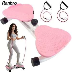 Ranbro Waist Twist Machine Toned Abs Waist Twister Can Stand with Feet Apart Double Non-slip No Noise Use Exercise Equipment Abdominal Roller Workout
