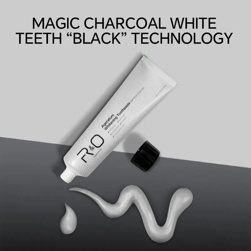 [Exclusive Live Link] R&O Bamboo Charcoal Toothpaste 4-Pack, Deep Cleaning & Whitening, Fresh Breath, Oral Care for Adults, 3.53oz, Brighten Teeth, Stain Removal, Whitening Toothpaste Alternative