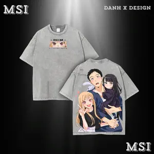 Marin Kitagawa & Wakana Gojo | My Dress-Up Darling Washed Tee Hoodie Sweater Double Printed Cosplay Bond Graphic — For Lovecore Fans, For Gift Drops That Shine With Craft And Care