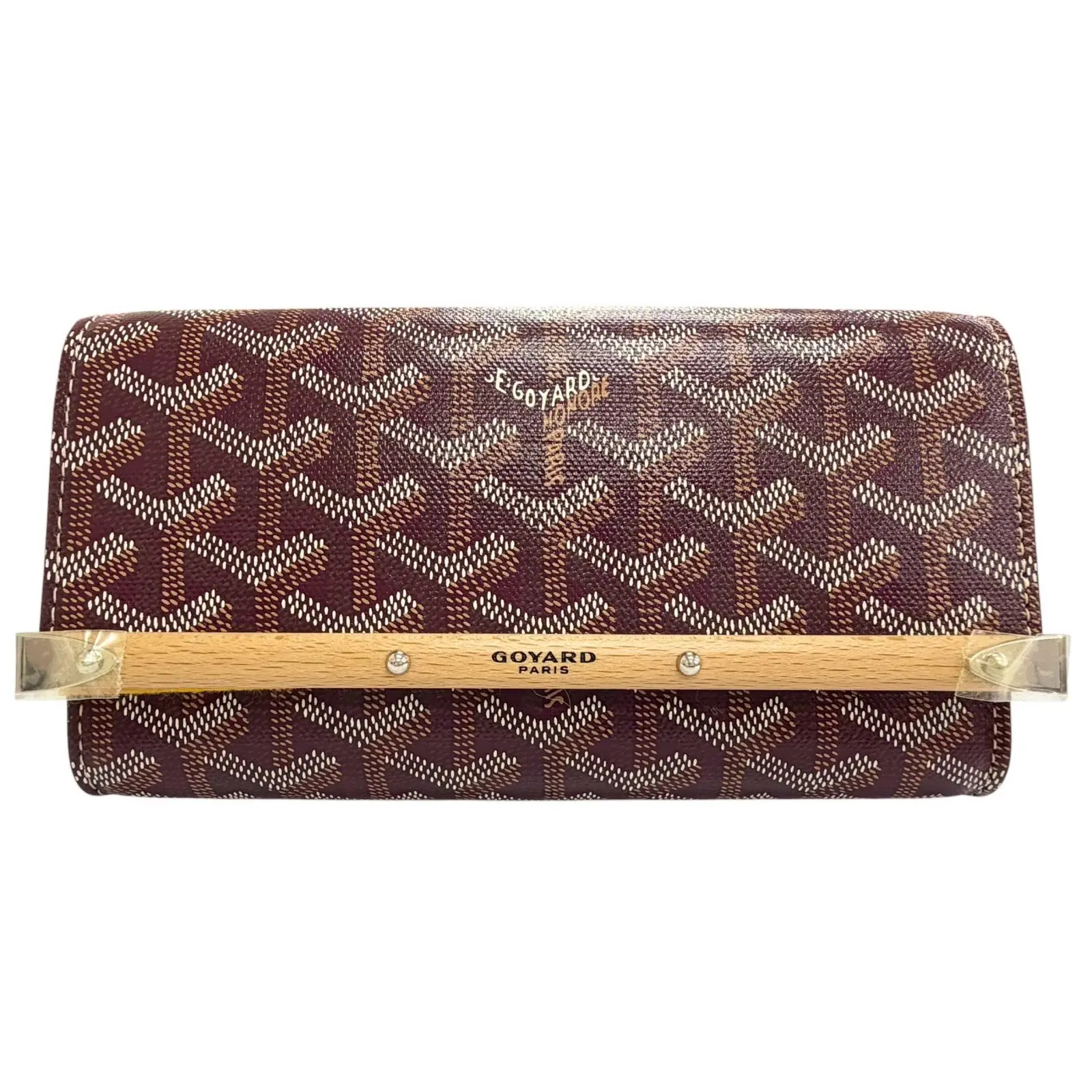 Pre-owned Goyard Calfskin Small Leather Goods Monte Carlo Goyardine mini pouch