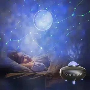 Ufo Star Projector with 12 Constellations, Galaxy Night Light, Space and Ocean Projection Lamp, Bluetooth-compatible Music Speaker, Room Decor