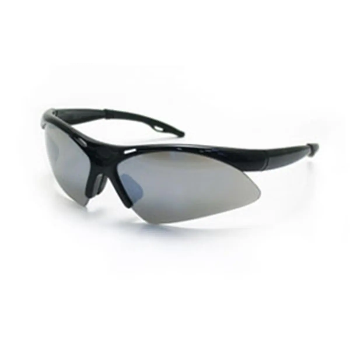 Diamondback SAS 540-0203 Work Safety Glasses - Black Frame, Wrap-Around Design, Polycarbonate Plastic, Anti-Fog Coating, High Impact, Smoke Mirror Lens, UV Shield, Non-Slip Rubber Nose Piece, Polybag-Packaged Home Improvement Security Equipment
