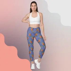 Spooky Plant Original Art Squat Proof Crossover Pocket Leggings