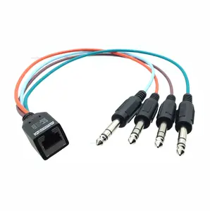 AMERICAN RECORDER RJ45 Female to 4 each TRS Male Breakout Adapter