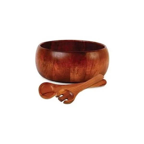 212 MAIN Gh La Roda 3-Piece Acacia Wooden Tableware Set, Kitchenware Kit Including Bowl, Spoon, and Cutlery