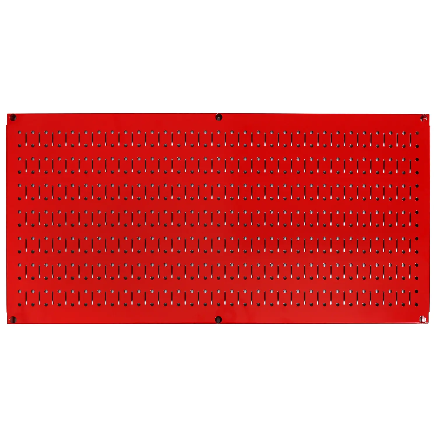16in x 32in Horizontal Red Metal Pegboard Tool Board Panel