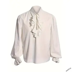 MensPirateShirtRuffleVictorianRenaissanceSteampunkVampirePoetShirtsGothicMedievalCostume