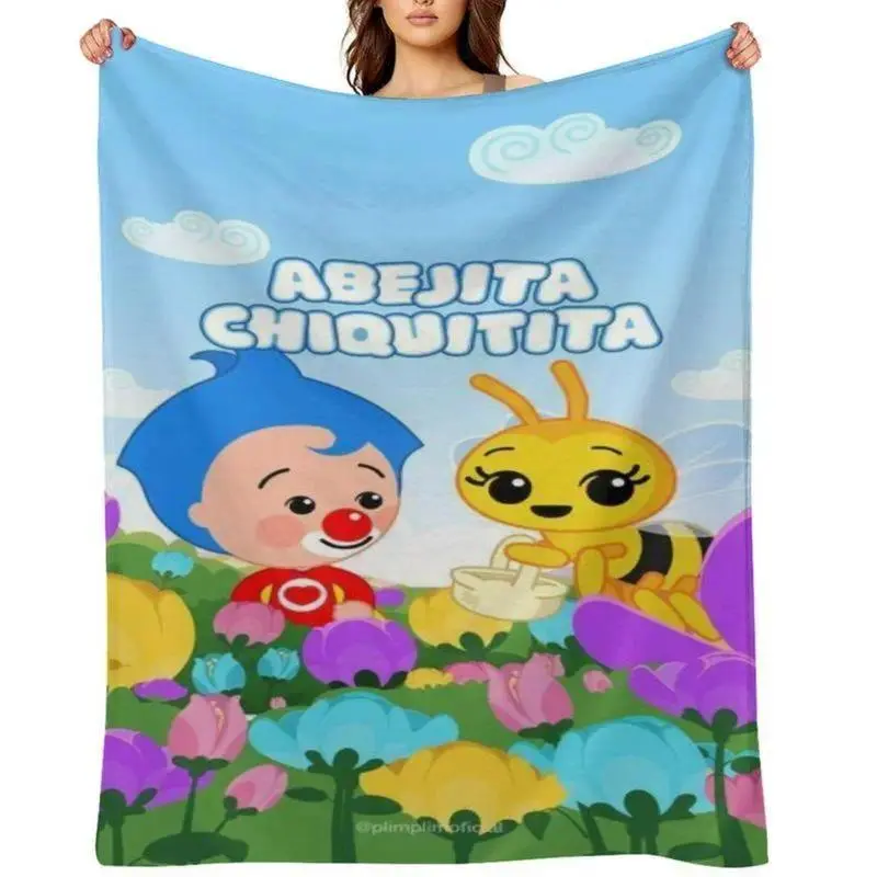 Plim Plim Blanket Cozy cartoon blanket with Plim Plim enjoying a fun circus ride, flannel material makes it perfect for chilling Children's Blankets