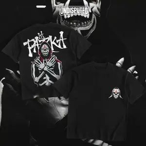 UNDISPUTED LA PARKA II Heavy Cotton Shirt La Parka II AAA Tshirt Hoodie Full Zip Up Hoodie Luchador Wrestling Fan Apparel Menswear Direct-to-garment Breathable Printing FS7
