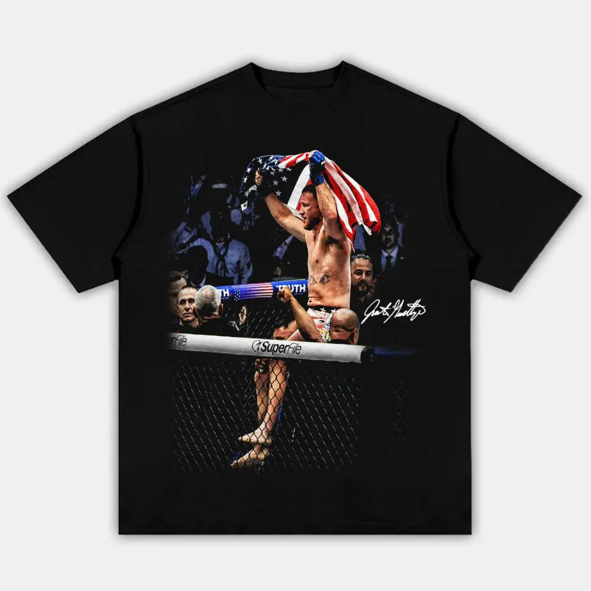 JUSTIN GAETHJE  AMERICAN MADE  UFC American Fighter Adult and Youth T-Shirt Sweatshirt Justin Gaethje shirt graphic t-shirts UFC American Fighter merch Gift For Fan Unisex men's clothing clothes merch Gift For Women
