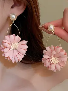 Elegant Pearl Flower Earrings for Women, 925 Silver Needle Hypoallergenic Jewelry, Perfect Gift for Her Birthday Anniversary, High Quality Earrings