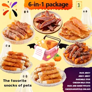 1-1.2lb Mixed Flavor Series, Cheese Duck Jerkey, Chicken Milk Jerkey, Duck Jerkey, Easily Digestible, Dog Chews Long Lasting, And High Protein, Low Fat, Perfect Training Reward Snack for Small, Medium And Large Dogs