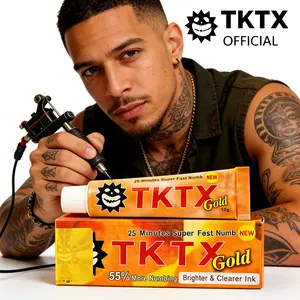 T-K-T-X Tattoo Numbing Cream - 55% International - Pain Free Tattoos - Effective Numbing Formula for No-Distraction Tattoos.