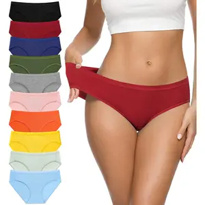 Women's Cotton Bikini Panties,High-Cut Full Coverage Stretch Cool Underwear for Women