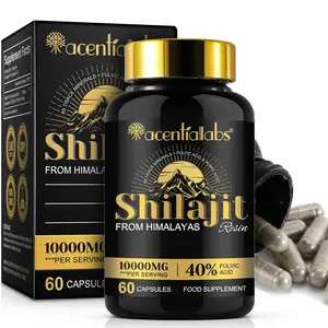 Shilajit Pure Himalayan Organic - 10000MG Shilajit Capsules - 60 Capsule