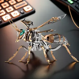 3D Metal Model Bumblebee Assembly Kit | Sci-Fi Mecha Puzzle #3DMetalModel #AssemblyKit #FantasyCreature #MechaModel #MetalPuzzle #Steampunk #DIYCollectible #DeskDecor #GiftsForMen #StressRelief Challenging Hornet Patience