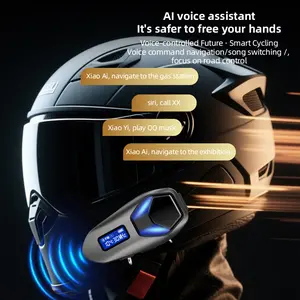 Rechargeable Wireless Silicone Bluetooth Intercom Headphone - IP65 Waterproof, Dustproof, 2X, 40-Hour Long Battery Life, Stereo Audio, Stable Connection, Volume Control, Durable for Outdoor Work, Riding Helmet Use