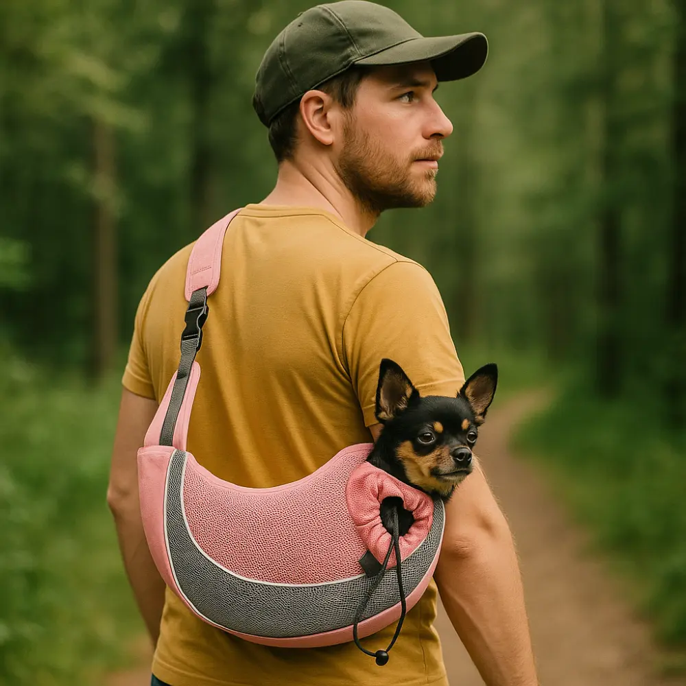 Practical Breathable Pet Carrier Backpack Ergonomic Design Adjustable Travel Shoulder Bag Mesh Sling Carry Pack Outdoor Travel