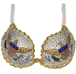 US Virgin Islands Crystals and Rhinestones Masquerade and Samba Bra