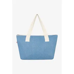 WD06 - Denim Carry All Zip Tote
