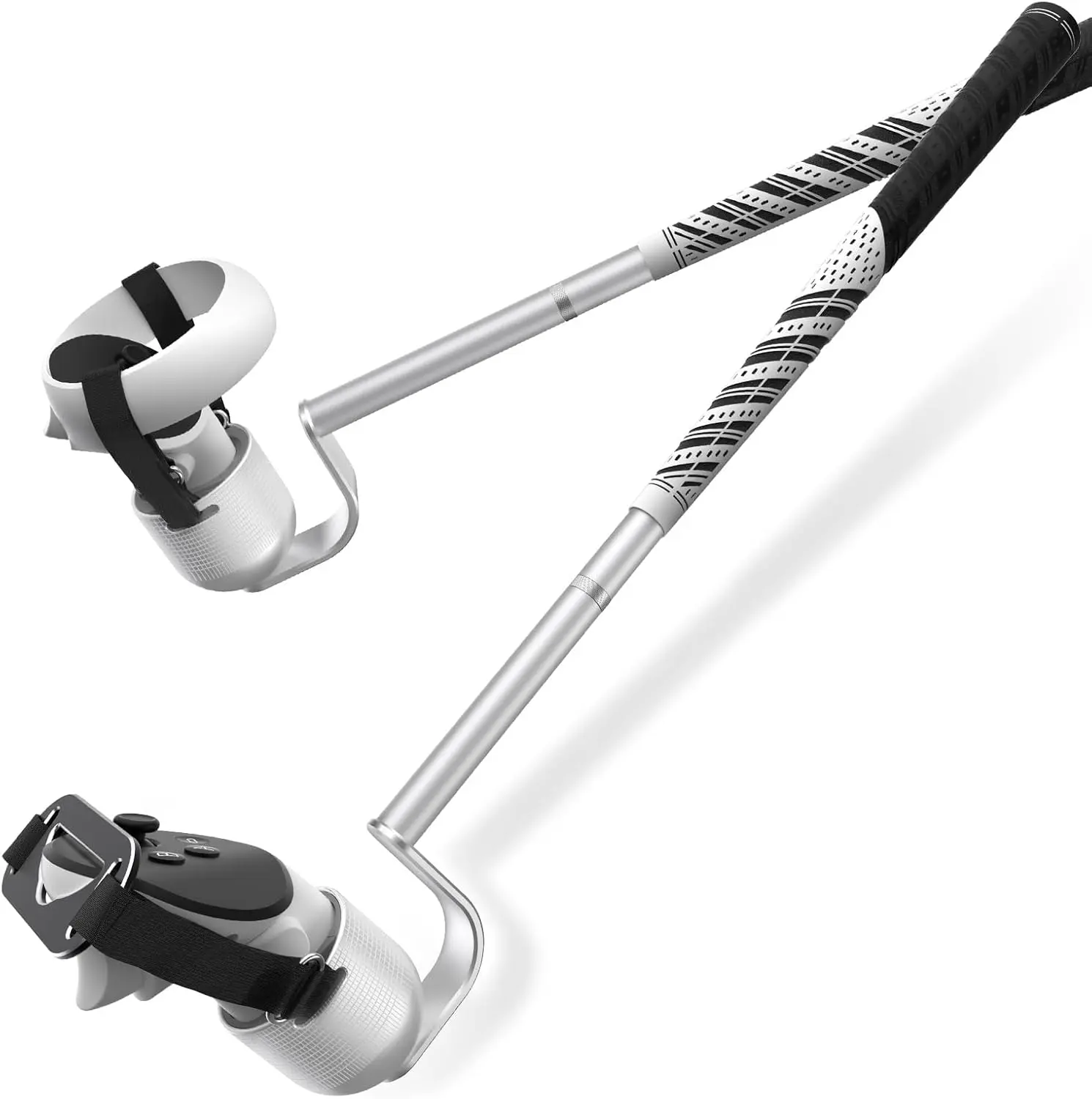 VR Golf Club Attachment for Meta Quest3/2/Quest 3S Aluminium Alloy,90 ,Unblock Signal,1:1 Molded Controller Adapter & Fixed Plate (Adjustable in Length)