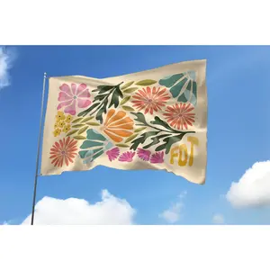 S^btle Anti Tr^mp Protest House Flaganti Tr^mp Gift S^btle Fck Tr^mp Flower Democrat Feminist Political Protest Flag